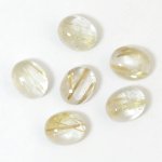 画像1: ルチレイテッドクォーツ オーバルカボ 9x11mm (1)