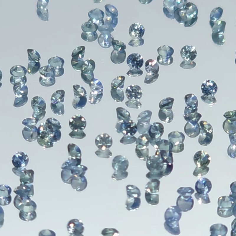 画像1: ティールサファイア(B級) ダイヤカット 1.5mm (1)