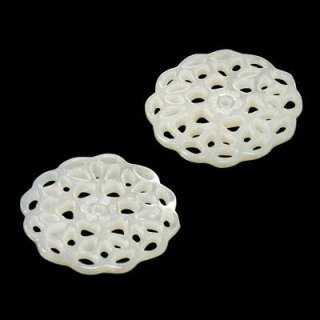白蝶貝 カービング(ギザ) 18mm - アサオ工芸オンラインショップ