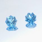 画像1: ブルートパーズ コンケーブフラワーカット 12mm (1)