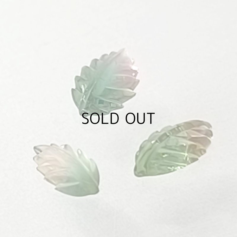 画像2: トルマリンバイカラー カービング(葉) (2)