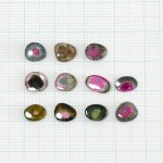 画像1: トルマリンバイカラー スライスタンブル 7-8mm (1)