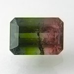 画像1: トルマリンバイカラー オクタゴンカット 10.3x14.8mm (1)