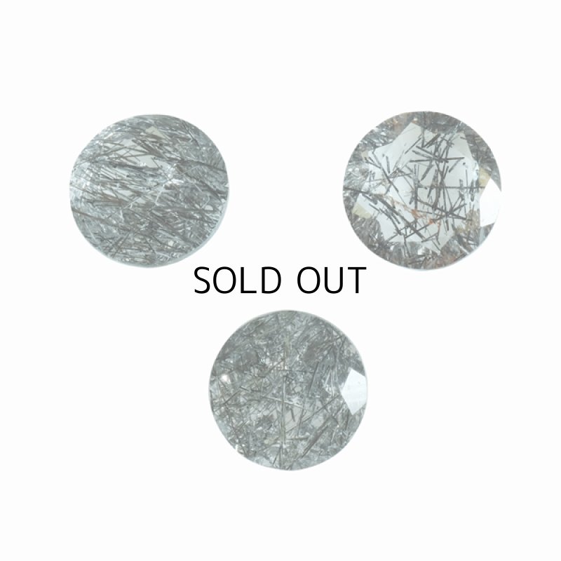 画像1: トルマライズドクォーツ ラウンドカット 8mm (1)