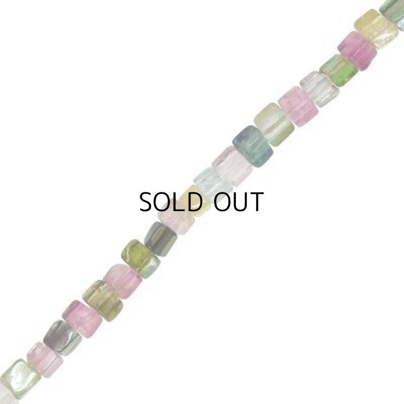 画像1: マルチカラートルマリン キューブ連 2-3mm (1)