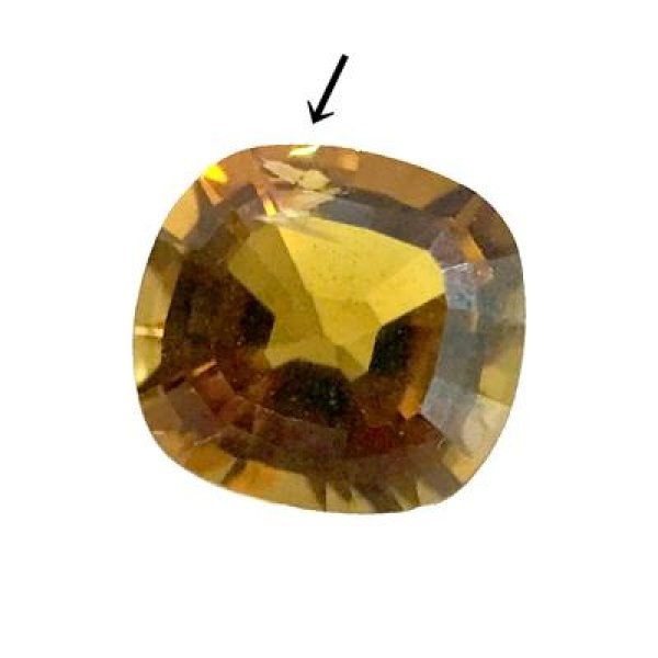 トルマリン(ブラウン) クッションカット 6.7x7mm - アサオ工芸