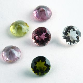トルマリン(マルチカラー) ラウンドカット 3.25mm - アサオ工芸