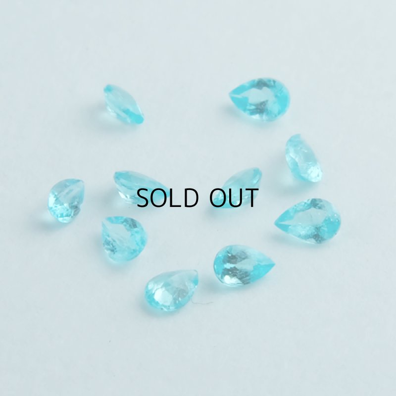 画像2: パライバトルマリン ペアシェイプカット 1.2x1.6mm (2)