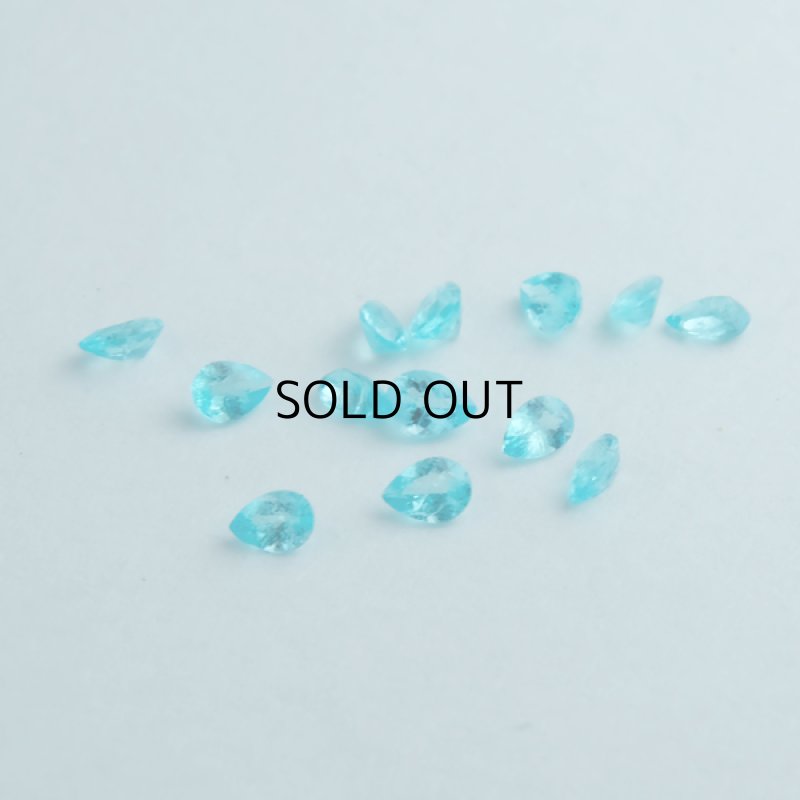 画像2: パライバトルマリン ペアシェイプカット 1.3x1.9mm (2)