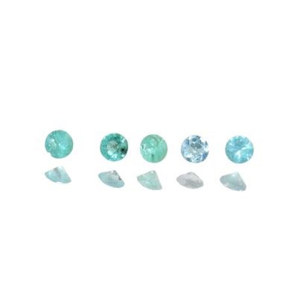 パライバトルマリン 幅2.5㍉x高さ1.5㍉0.057ctラウンドカット パライバトルマリン(B級) ラウンドカット 2.5mm - アサオ工芸オンライ