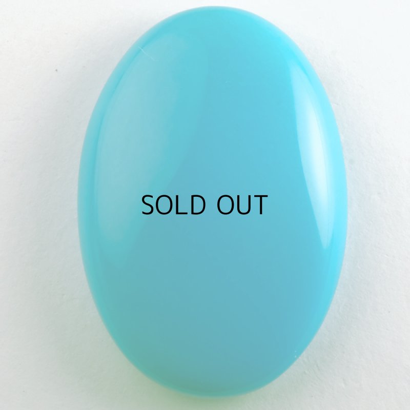 画像1: トルコ石 オーバルカボ 21.8x31.5mm (1)