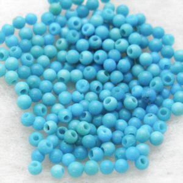 トルコ石 丸玉(片穴) 3-3.5mm - アサオ工芸オンライショップ