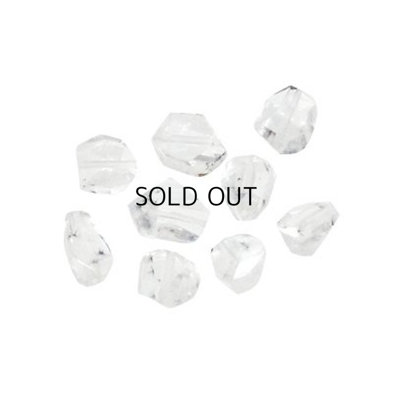 画像1: 星入り水晶 ランダムカットビーズ 8-14mm (1)