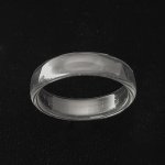 画像2: 白水晶 甲丸リング＃８ 4mm幅 (2)