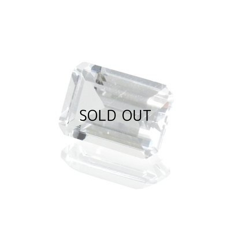 画像1: 白水晶 オクタゴンカット 10x14mm (1)