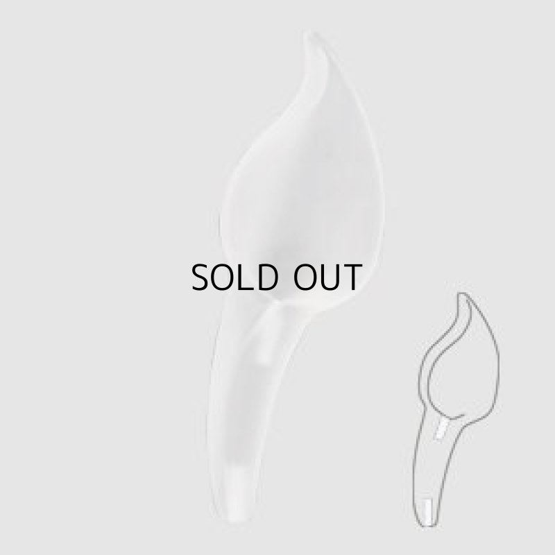 画像1: 白水晶(フロスト) カービング(花) 15x40mm (1)