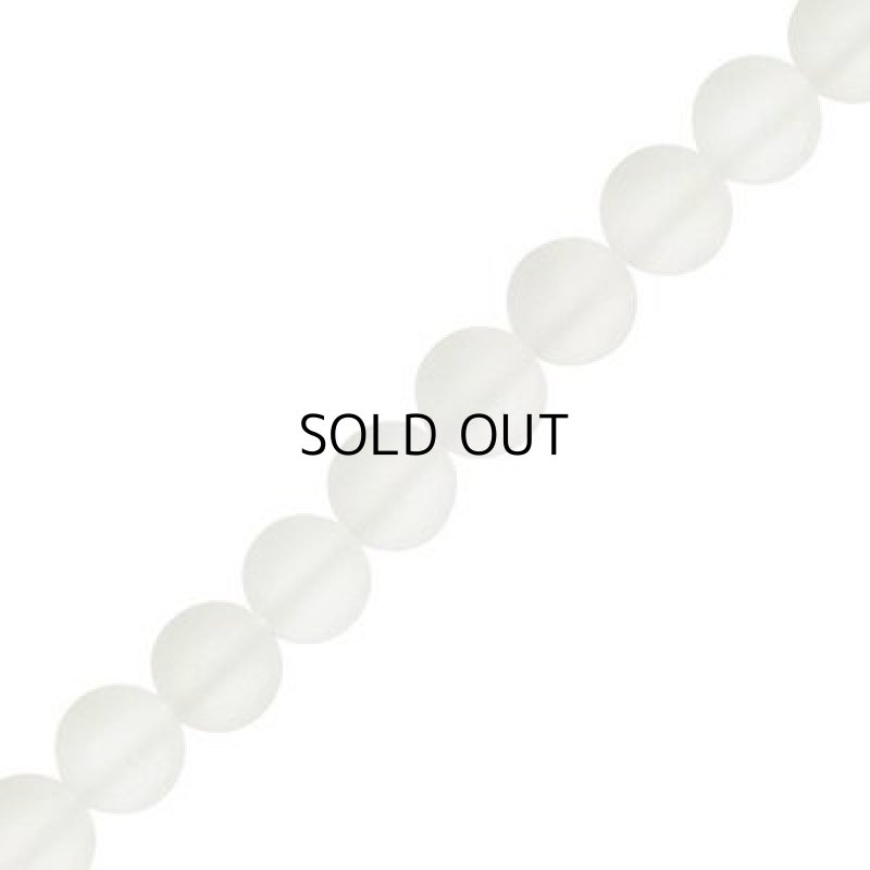 画像1: 白水晶(フロスト) 丸玉連(40cm) 3-3.5mm (1)