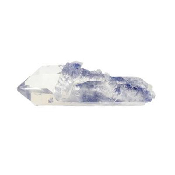 デュモルチェライトinクォーツ 結晶(ポイント) 17x41mm - アサオ工芸