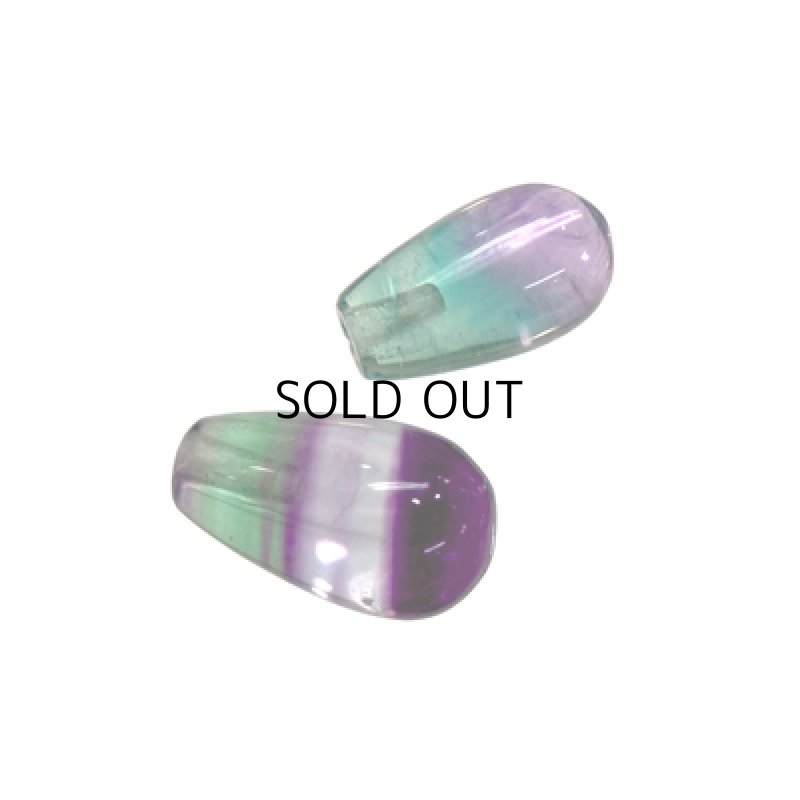 フルオライト ドロップ（片穴） 6x10mm