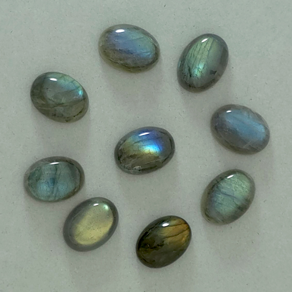 画像1: ラブラドライト オーバルカボ 12x16mm (1)