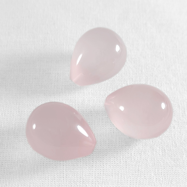 画像1: ローズクォーツ ドロップ(片穴) 19x25mm (1)