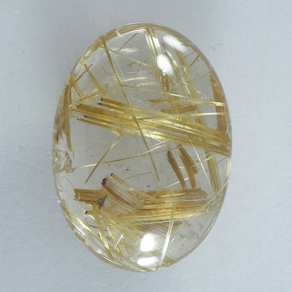 画像1: ルチレイテッドクォーツ オーバルカボ 17.1x23.6mm (1)