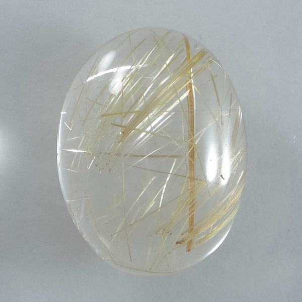 画像1: ルチレイテッドクォーツ オーバルカボ 17.7x23.2mm (1)