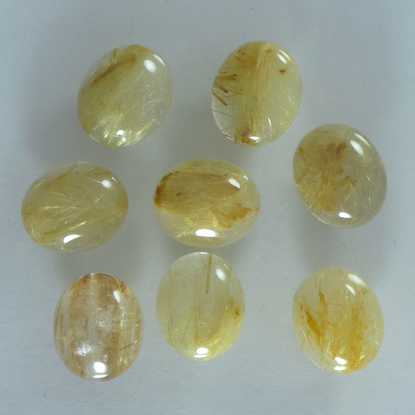 画像1: ルチレイテッドクォーツ オーバルカボ 10x12mm (1)