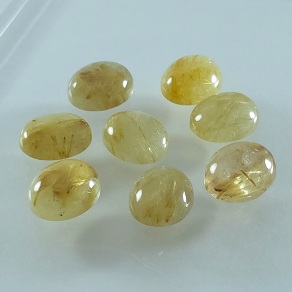 画像2: ルチレイテッドクォーツ オーバルカボ 10x12mm (2)