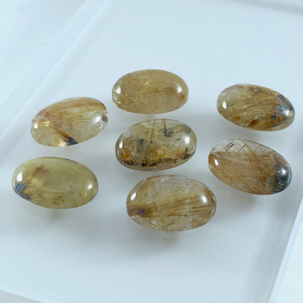 画像2: ルチレイテッドクォーツ オーバルカボ 14x19mm (2)