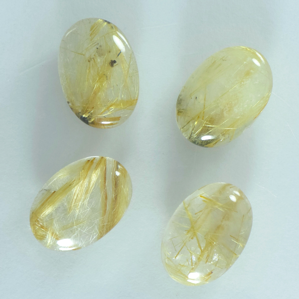 画像1: ルチレイテッドクォーツ オーバルカボ 14x20mm (1)