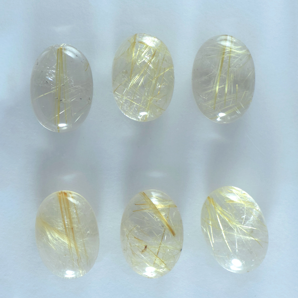 画像1: ルチレイテッドクォーツ オーバルカボ 15x21mm (1)