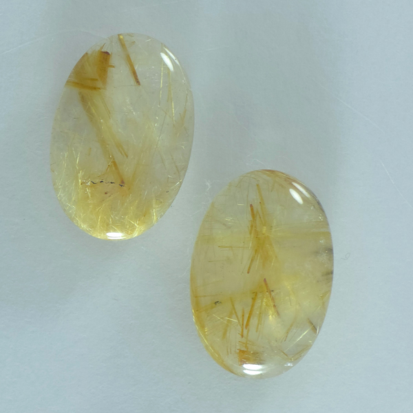 画像1: ルチレイテッドクォーツ オーバルカボ 15x22mm (1)