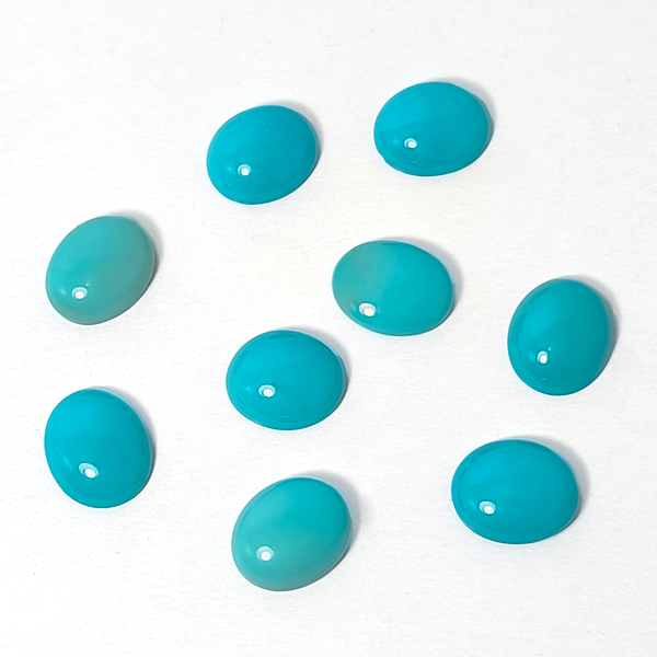 画像1: トルコ石 オーバルカボ 10x12mm (1)
