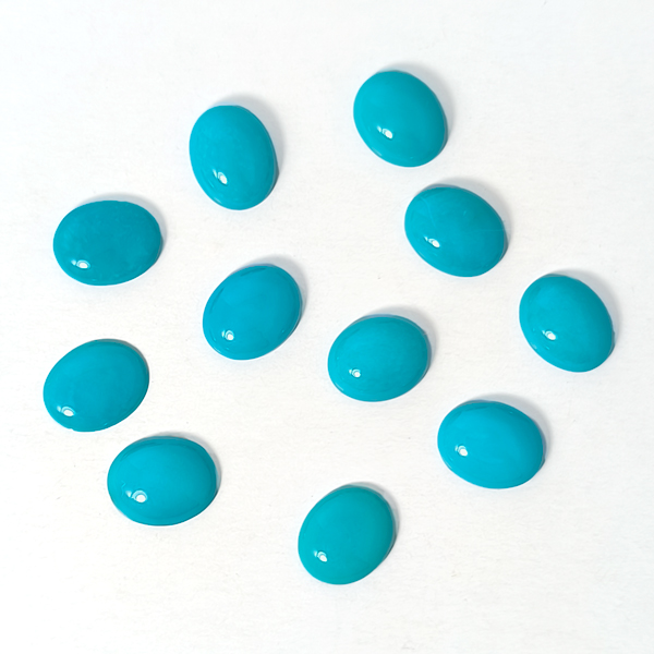 画像1: トルコ石 オーバルカボ 8x10mm (1)